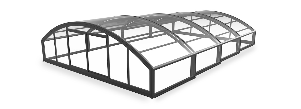 schémas abri de piscine mi-haut alto Abridéal