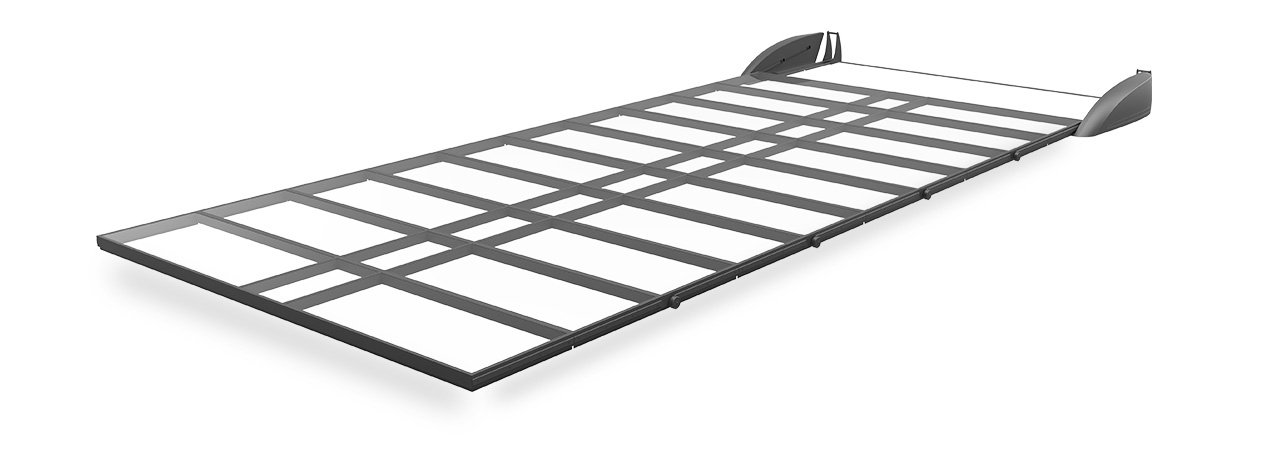 schémas abri de piscine plat