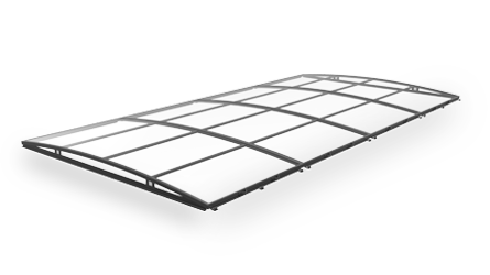 abri de piscine hors-sol 3d