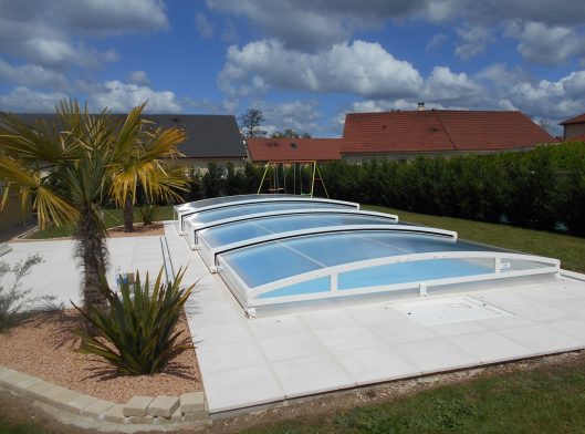stretto abri de piscine bas blanc
