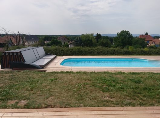 abri couverture de piscine plat