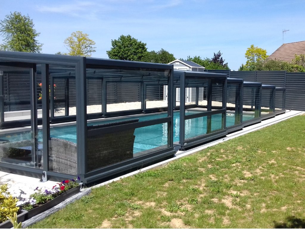 abri mi-haut pour piscine
