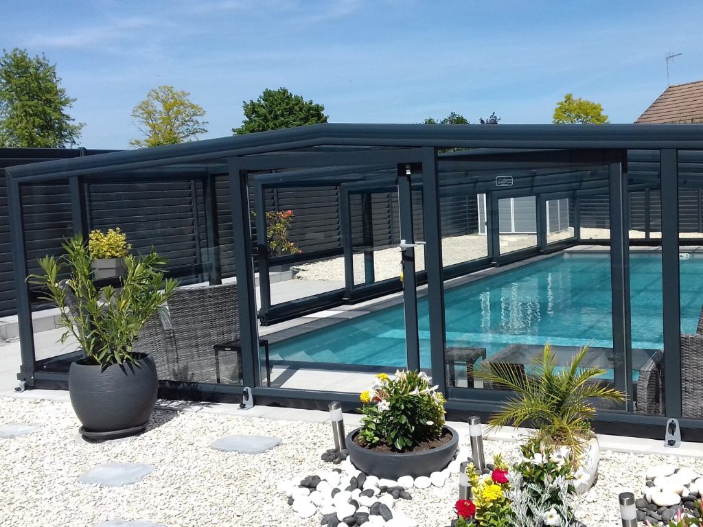 dome de piscine mi-haut