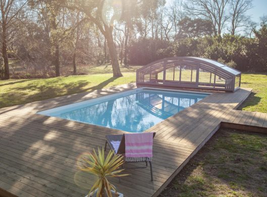 abri pour piscine mi-haut