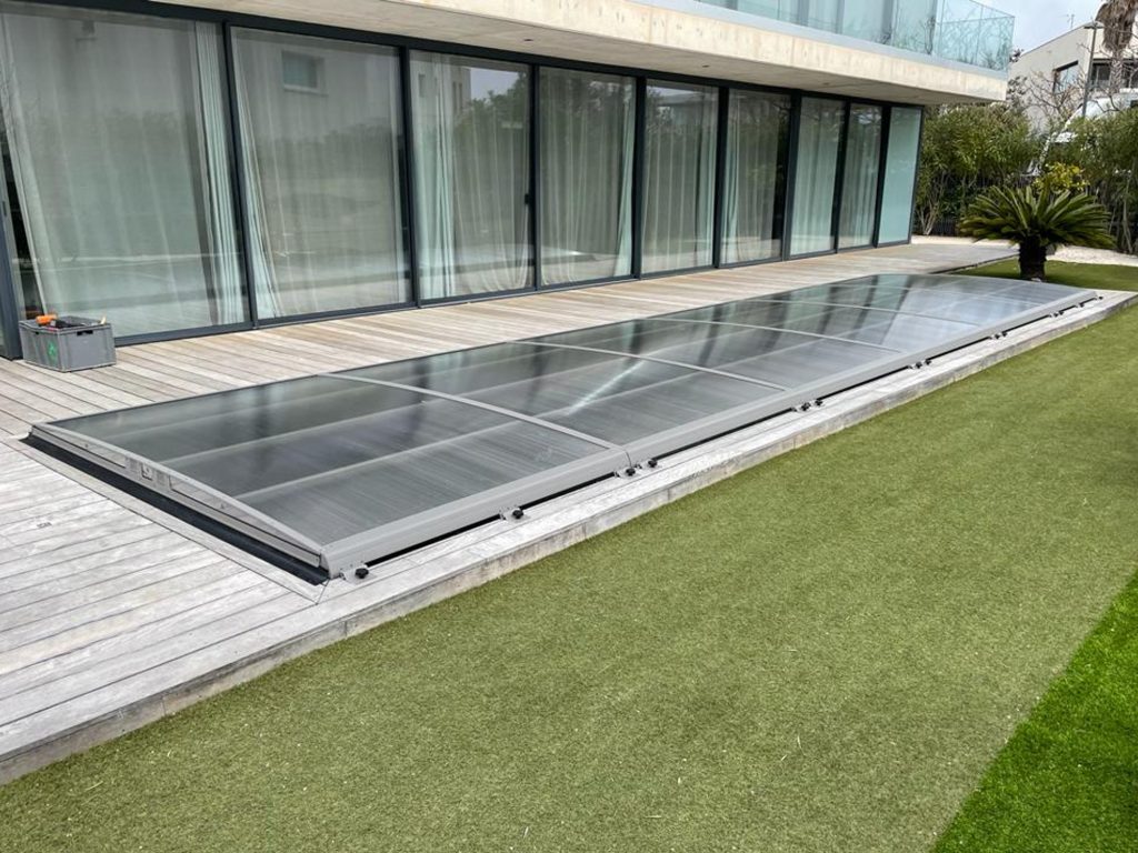 protection de piscine bas amovible